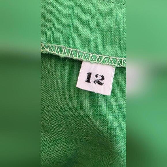 Vintage Green Linen Wrap around Skirt 28 inch waist - Picture 9 of 9